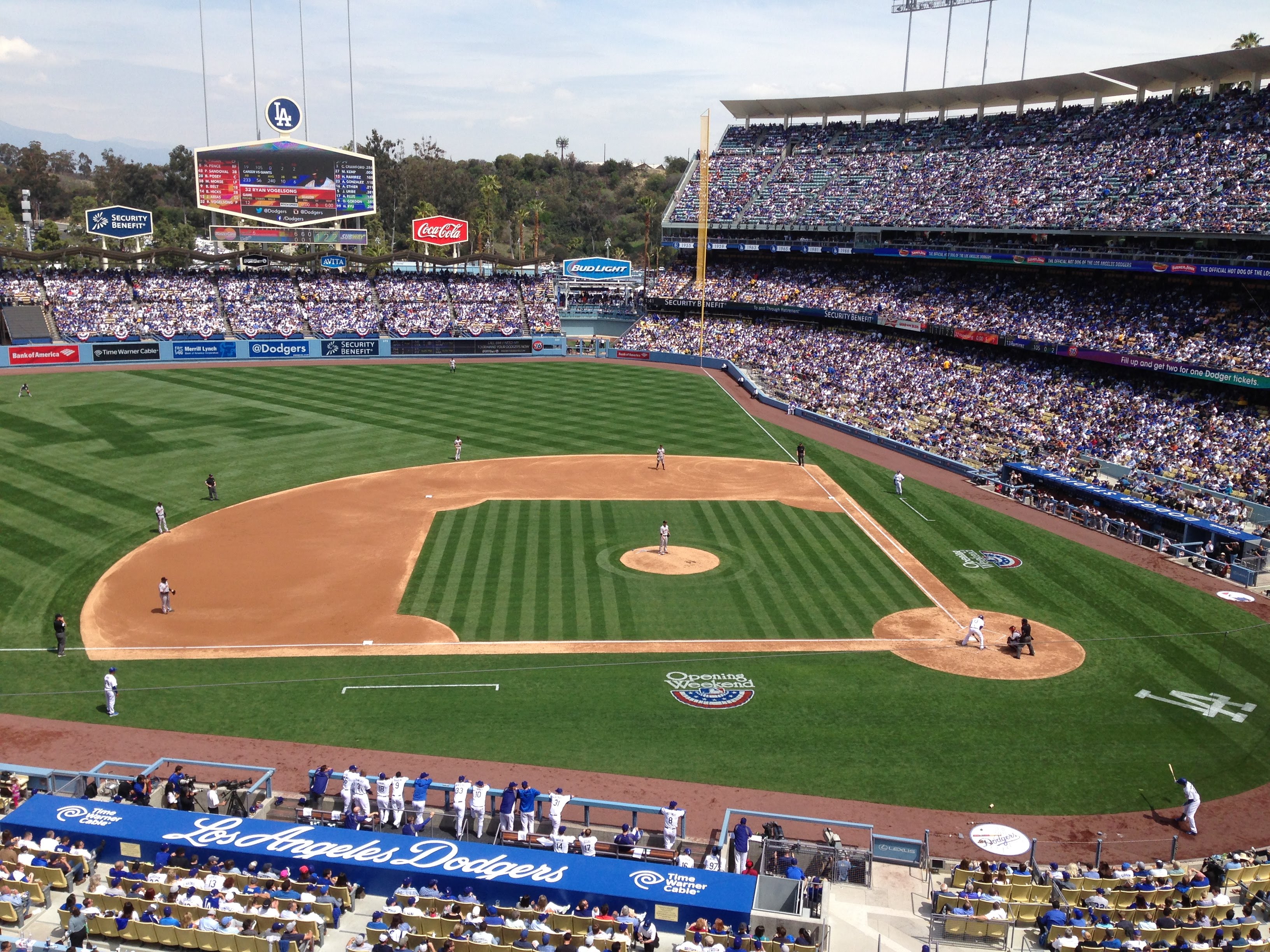 Dodger Stadium from the Eastside hills